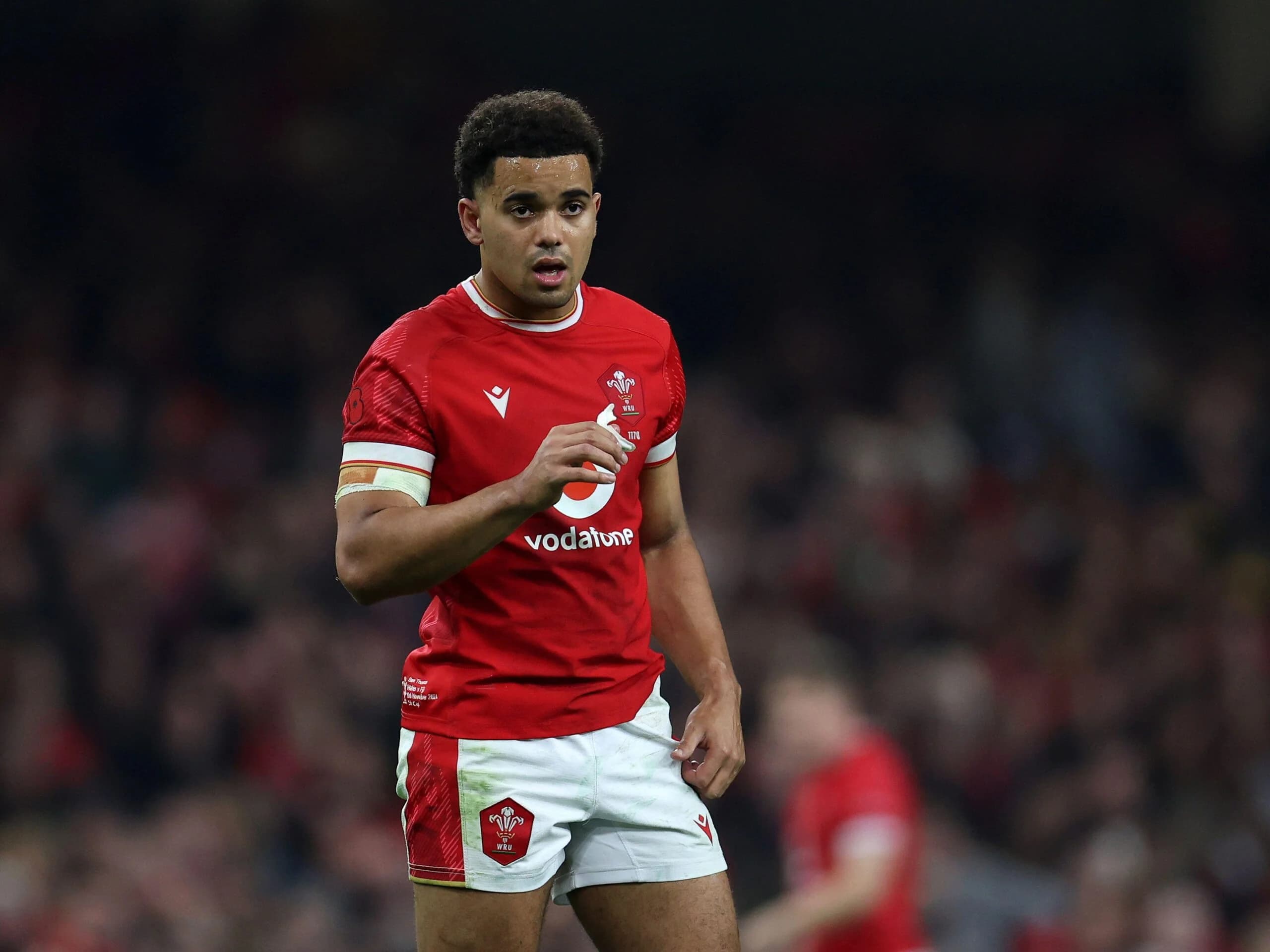 Ben Thomas of Wales. Pic:: Andrew Orchard sports photography/Alamy Live News