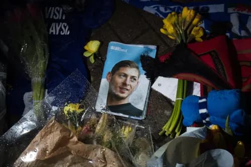 Tributes at Cardiff City Stadium for Emiliano Sala. Pic: Alamy