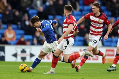 Cian Ashford scores for Cardiff City. Pic: Alamy