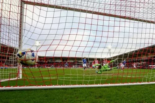 Dylan Lawlor turns away after scoring his incredible goal against Doncaster Rovers. Pic: Alamy