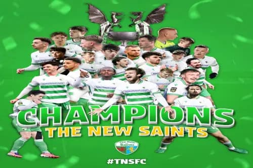 Champions again: The New Saints F.C. had another message to send out.
