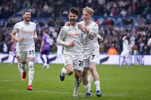 Liam Cullen of Swansea City (20). Pic. Alamy
