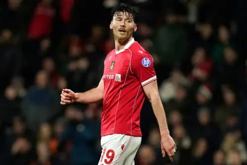 Wrexham's Kieffer Moore. Pic. Alamy