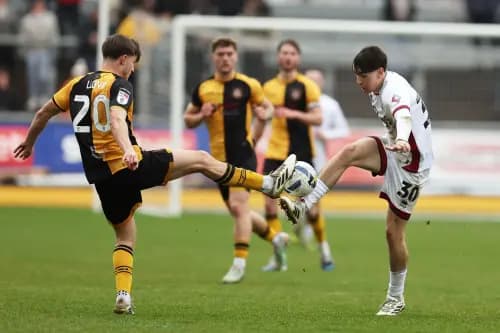 Ben Lloyd of Newport County in action against Crawley Town. Pic: Alamy